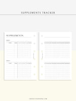 N121-6 | Vitamins & Supplements Tracker, Medication Log Template