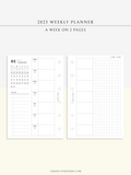 W108_01GX_WO2P_2023 | 2023 Dated Weekly Planner Inserts Printable Template