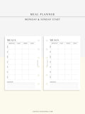 N121-4 | Meal Prep Plan Template, Groceries Shopping List