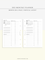 M113_V_2023 | 2023 Monthly Planner Printable (MO1P_Vertical)