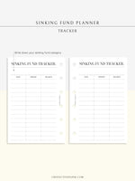 T124 | Sinking Fund Categories, Lists, Tracker Template