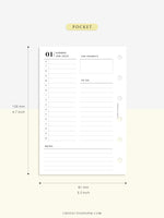 D111_C_2023 | 2023 Dated Daily Planner, Lined Layout, Day on a Page