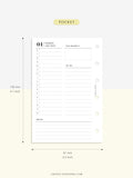 D111_C_2023 | 2023 Dated Daily Planner, Lined Layout, Day on a Page