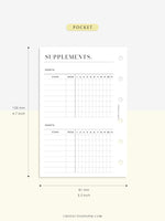 N121-6 | Vitamins & Supplements Tracker, Medication Log Template