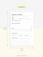 N122-3 | Meditation Log, Yoga Journal Template Printable