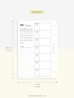 W108_01GX_WO1P_2023 | 2023 Dated Weekly Planner Inserts Printable Template