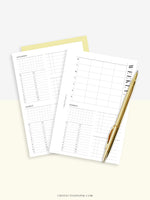 W117 | WO4P, Weekly 24-hour Schedule, To-do List Planner Template