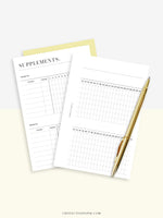 N121-6 | Vitamins & Supplements Tracker, Medication Log Template