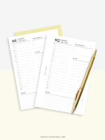 D111_C_2023 | 2023 Dated Daily Planner, Lined Layout, Day on a Page