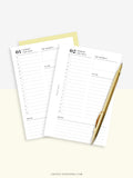 D111_C_2023 | 2023 Dated Daily Planner, Lined Layout, Day on a Page