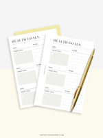 N121-2 | Health Goals Setting Planner, Wellness Journal