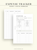 T126 | Expense Tracker in Budget, Spending Log Template