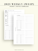 W117_2023 | 2023 Dated Weekly Planner, 24-hour Time Scheduler, WO4P