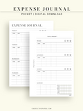 N126 | Expense Journal Pages, Weekly Spending Log, Financial Planner
