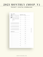 M113_V_2023 | 2023 Monthly Planner Printable (MO1P_Vertical)