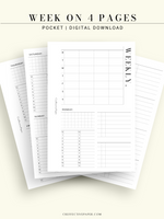 W117 | WO4P, Weekly 24-hour Schedule, To-do List Planner Template