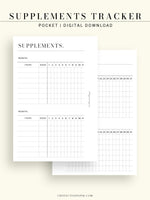 N121-6 | Vitamins & Supplements Tracker, Medication Log Template