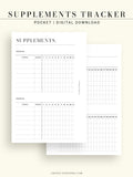 N121-6 | Vitamins & Supplements Tracker, Medication Log Template