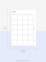 M101 | Basic Monthly Planner Printable Inserts for Minimalist