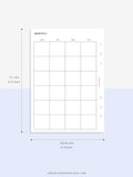 M101 | Basic Monthly Planner Printable Inserts for Minimalist