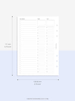 W112 | To-do List Type Weekly Schedule Planner Printable Inserts