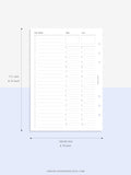 W112 | To-do List Type Weekly Schedule Planner Printable Inserts