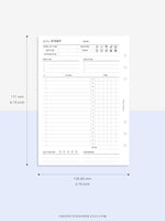 D108 | Daily Study Planner Inserts Printable Template