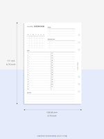 M108 | Monthly Overview, Month on a Page Printable Planner Inserts