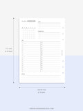 M108 | Monthly Overview, Month on a Page Printable Planner Inserts