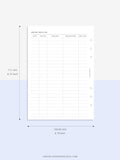 N113 | Personal Information & Medical Log Template