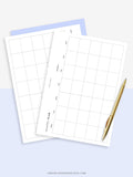 M111 | Horizontal Monthly Planner Printable Inserts, Month on a Page