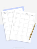 M110 | Minimal Monthly Planner Printable Inserts Template