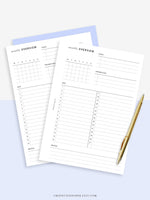 M108 | Monthly Overview, Month on a Page Printable Planner Inserts