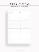 T108 | Weekly Meal Planner & Grocery Shopping List