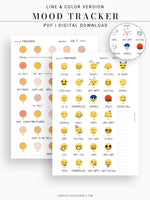 T116 | Monthly Emoji or Color Mood Tracker