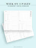 W117 | WO4P, Weekly 24-hour Schedule, To-do List Planner Template