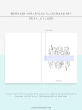 DA109 | Editable Title Dashboard & Cover Bundle, Botanical Template Printable