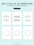DA109 | Editable Title Dashboard & Cover Bundle, Botanical Template Printable