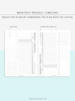 M115 | Monthly Project Timeline Template, Business Planner