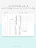 M115 | Monthly Project Timeline Template, Business Planner