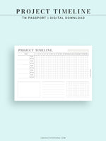 M115 | Monthly Project Timeline Template, Business Planner