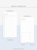 N117 | Travel Planner Bundle, Trip Overview, Vacation Planning