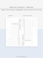 M115 | Monthly Project Timeline Template, Business Planner