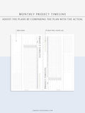 M115 | Monthly Project Timeline Template, Business Planner