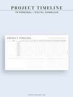 M115 | Monthly Project Timeline Template, Business Planner