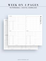 W117 | WO4P, Weekly 24-hour Schedule, To-do List Planner Template