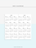 Y104_2023 | 2023 Calendar Planner Inserts Printable