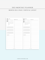 M113_V_2023 | 2023 Monthly Planner Printable (MO1P_Vertical)