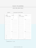 D111_DO1P | Day on a Page, Daily Planner Inserts Template