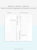 M115 | Monthly Project Timeline Template, Business Planner